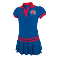 Chicago Cubs Girls Infant Royal Adidas Polo Dress