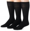 Nautica Men's 3-Pack Texture Sock,Black,8 to 12