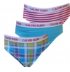 Calvin Klein Girls Plaid, Stripes and Solid Bikini 3 Pack for girls (14/16)