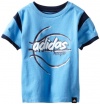 Adidas Boys 2-7 Cant Lose Tee, Bright Blue, 6