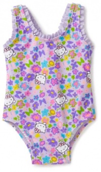 Hello Kitty Baby-girls Infant Garden Party One Piece Swimsuit, Purple, 12 Months