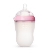 Comotomo Natural Feel Baby Bottle Single Pack, Pink, 8 Ounces