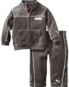 Puma - Kids Baby-Boys Infant Promo Velour Set, Grey, 24 Months