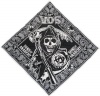 Sons of Anarchy Paisley Bandana - Black/White