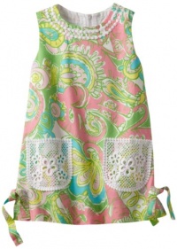 Lilly Pulitzer Girls 2-6X Little Classic Shift Lace, Multi Chin, 3