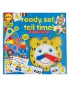 Let's learn how to tell time! Move the plastic hands to see what time it is. A comprehensive activity set includes a clock with movable hands, matching cards, twelve-piece puzzle, daily activity cards, double-sided flash cards and easy learning guide.