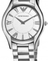 Emporio Armani Women's AR2056 Slim Silver Dial Watch