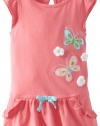 Hartstrings Girls 2-6X Toddler Cotton Jersey Knit Flutter Sleeve Tunic, Pink, 2T