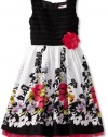 Bloome Girls 7-16 Floral Occasion Dress, Black/Pink, 8