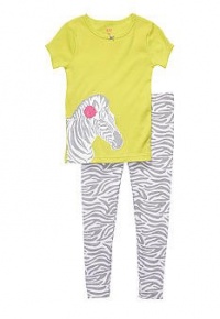 Carter's 2 Piece Set - Zebra With Flower - 3T