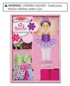 Nina, prima ballerina is ready to perform with grace and beauty in practice tights or bespangled tutu. This set includes a magnetic wooden doll with a wooden stand and lots of colorful and attractive magnetic outfits and accessories for pretend play!