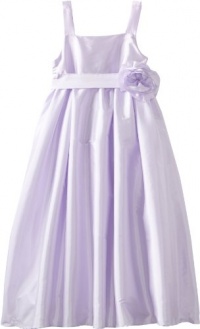 Us Angels Girls 7-16 Empire Dress With Sash And Fabric Flower, Lavendar, 10