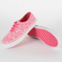 Vans Kids's VANS AUTHENTIC (HELLO KITTY) SKATE SHOES 12.5 Kids US (PINK/TRUE WHITE)