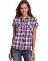 Dickies Women's Short Sleeve Woven Plaid Shirt