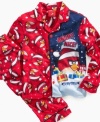 He'll love to lounge and sleep in this pajama set with his favorite video game printed allover by AME.