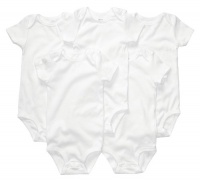 Carters Unisex Newborn-24 White Short Sleeve 5 Pack Bodysuits