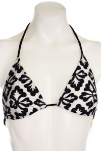 Shoshanna Fleur De Lis B&W Triangle Bikini Top