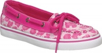 Sperry Top-Sider Girls' Biscayne 1-Eye,Pink/Cheetah Canvas Sequins,US 5.5 M