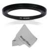 Goja 77-82MM Step-Up Adapter Ring (77MM Lens to 82MM Accessory) + Premium MagicFiber Microfiber Cleaning Cloth