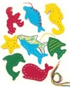 Lacing and Tracing Sea Life 8/Pk Ages 3-7