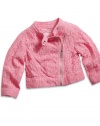 GUESS Kids Girls Baby Lace Jacket (12 - 24m), PINK (18M)