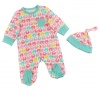 Offspring- Baby Girls  Elephant Footie with Hat