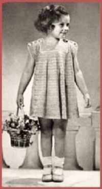 CHILD'S CROCHETED DRESS - Vintage crochet pattern from the Mid-1900's (SIZE 2-4 Years)