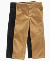 Add a little texture to his fall fashion with these corduroy pants from Greendog.