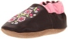 Robeez Soft Soles Flowrs For My Darlin' Crib Shoe (Infant/Toddler),Espresso,12-18 Months (4.5-6 M US Toddler)