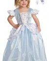 2 item bundle: Little Adventures Cinderella Princess Dress Up Costume + Hair Bow - Girls Size 3T,4T,5T - Machine Washable!