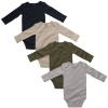 Carters Boys Newborn-9 Months Assorted 4-Pack Long Sleeve Bodysuits (6 Months, Assorted)