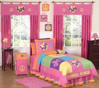 Groovy Peace Sign Children's Bedding 3pc Full / Queen Set by Sweet Jojo Designs