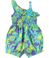 Guess Bright Petals Romper (Sizes 12M - 24M) - purple/blue, 24 months