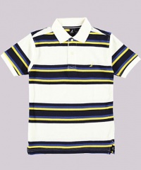 Nautica Sportswear Kids Boys 8-20 SS Multi Stripe Polo Shirt