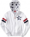 PUMA Girl's 7-16 Stars And Stripes Jacket, White, Medium=8-10