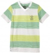 LRG - Kids Boys 8-20 Cutter V-Neck Tee, Green, Medium