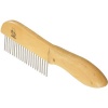 Master Grooming Tools Steel Ultimate Coarse Pet Comb with Wooden Handle, 9-1/2-Inch