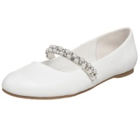 Nina Little Kid/Big Kid Nataly Ballet Flat,White Smooth,2.5 M US Little Kid