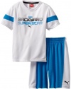 Puma - Kids Boys 2-7 Little Superstar Short Set, White, 5