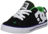 DC Kids Court Graffik Vulcanized Skate Shoe (Little Kid/Big Kid),Black/Green,12 M Little Kid