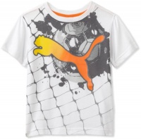 Puma - Kids Boys 2-7 Lit Net Splatter Tee, White, 6