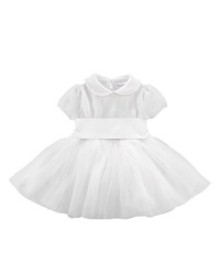 Crafted from an ultra-soft wool-cashmere blend with a full tulle skirt, this angelic party dress provides the perfect combination of comfort and style.