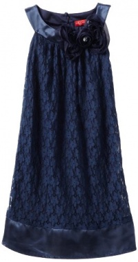 Ruby Rox Girls 7-16 Lace Dress, Navy, 10