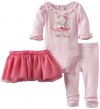 Hartstrings Baby-girls Newborn Body Suit Tutu and Legging 3 Piece Set, Pink Lilac, 0-3 Months