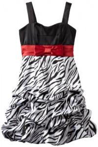 Ruby Rox Kids Girls 7-16 Color-Block Dress, Black/White/Red, 10