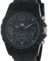 U.S. Polo Assn. Men's US9058 Analog-Digital Black Dial Black Rubber Strap Watch