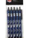 NFL Indianapolis Colts Disposable Black Ink Click Pens, 5-Pack