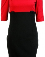 Calvin Klein Women's Twofer Dress Red/Black (12 Petite) [Apparel]