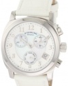 Stuhrling Original Women's 246.1115P7 Vogue Audrey Fiorenza Swiss Quartz Chronograph Swarovski Crystal Mother-Of-Pearl Day and Date White Watch