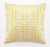 Trina Turk 20-Inch by 20-Inch Greek Key Down-Filled Pillow, Acid Yellow